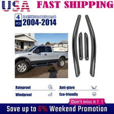 For 2004-2014 FORD F-150 SuperCab Window Visors Wind Deflectors Sun Rain US Ship