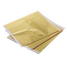 100 Sheets Imitation Gold Leaf Sheets Foil Paper DIY Gilding Art Craft 5.5"