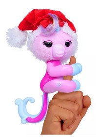 Fingerlings Baby Monkey Snowbelle Unicorn Sounds Removable Santa Hat NIP