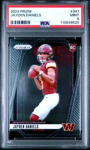 2024 PANINI PRIZM #347 JAYDEN DANIELS PSA 9