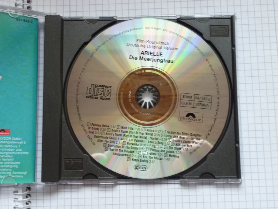 CD Arielle - Die Meerjungfrau Film-Soundtrack Deutsche Originalversion - Bild 2 von 3