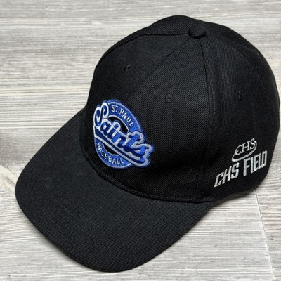St. Paul Saints Hat Cap Strap Back Mens Black MILB Baseball CHS Field Script