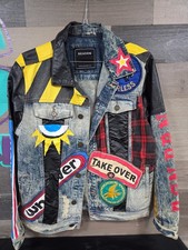 Reason Premium Denim Distressed Jacket size L...