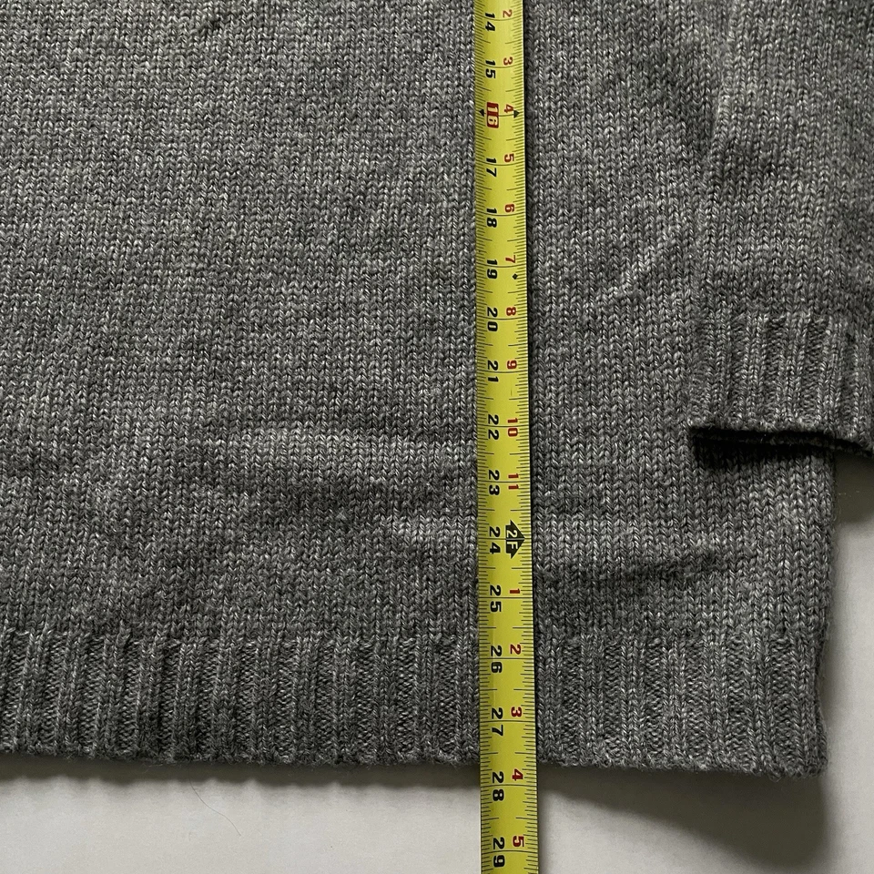 Vintage Structure Sweater Mens XL Gray Navy Blue 100% Shetland Wool Fair Isle - Image 4 of 4