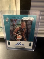 Panini 2025 WNBA Prizm Throwback Signatures Saniya Rivers Rookie Teal Prizm /35