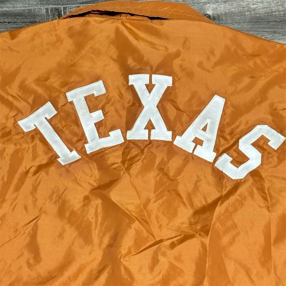 Chaqueta cortavientos naranja vintage University of Texas Longhorns para hombre L Foto 3 de 4