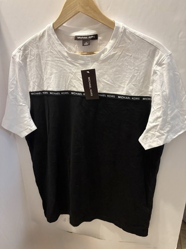 New MICHAEL KORS Women’s Short Sleeve T-Shirt Size Medium Black/White MSRP $69