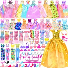 85 Pcs Doll Clothes and Accessories Kit, Include Princess Gowns, 11.8-Inch