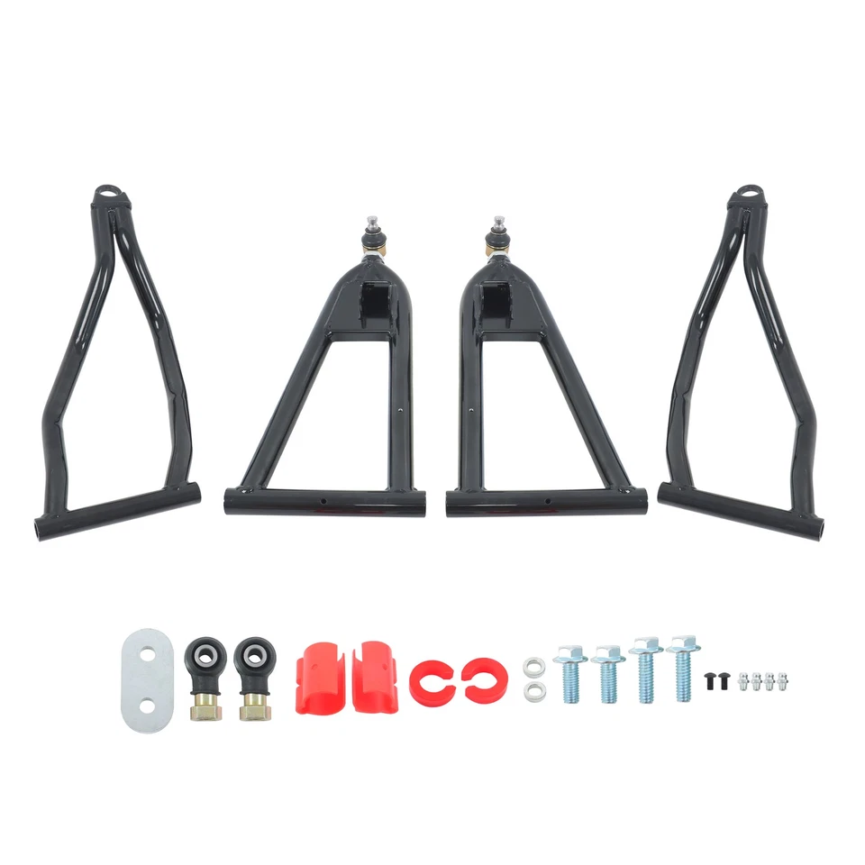 Brazos A de desplazamiento delantero negro de 1,5" para Polaris RZR 4 800/RZR S 800 2009 2010-2014 Foto 2 de 4