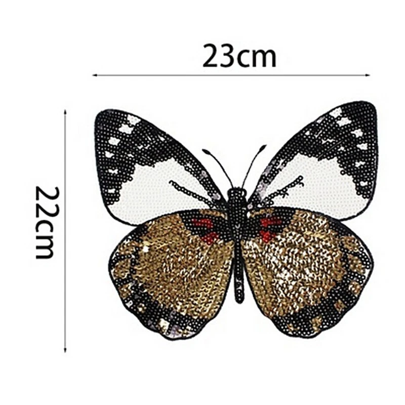 Iron On Patches Embroidered Applique Shirt Pants Sewing Hole Clothes Butterf-fo Foto 3 de 4