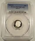 2020-S 10c SILVER PCGS PR70DCAM ROOSEVELT DIME .999 FINE PROOF DEEP CAMEO PR 70