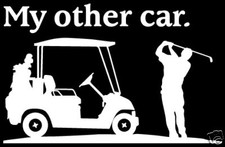 Vinyl cut decal sticker golf "my other car" auto novel