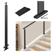 Muzata Slope Post Knee Wall 36x1x2 Adjustable...