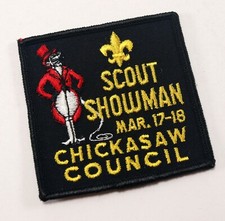 Vtg Scout Showman Mar 17-18th Chickasaw Council Boy Scouts of America BSA Patch