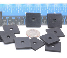 1" Sq x 1/8" Rubber Pads w 1/4" Hole  Gaskets   Flat Washers   Rubber Spacers
