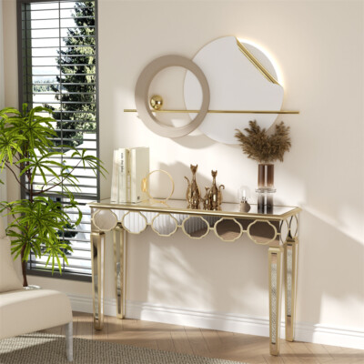 slim fit dress slacks Modern Vanity Set with Mirror, Gold & White Dresser Table Set and Butt –  Decobuys
