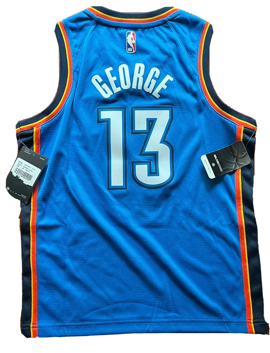 Youth Oklahoma City Thunder Paul George Nike Blue Name & Number T-Shirt