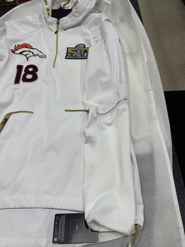 NFL Denver Broncos Peyton Manning Super Bowl 50 Media Day Jacket Nike – New - Picture 5 of 9