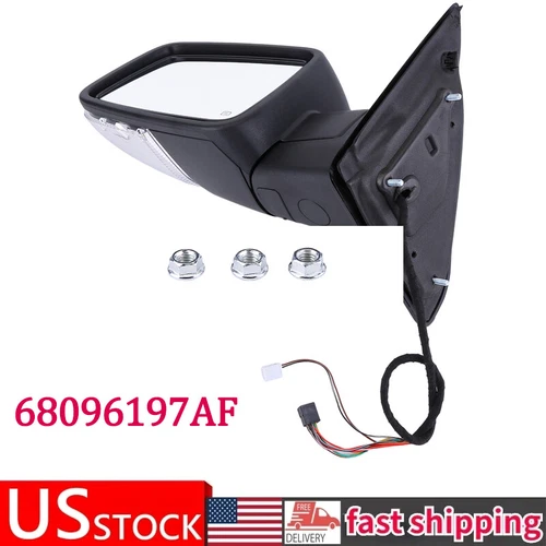 Rearview Mirror Rear LH Driver Side Heated Foladable for Dodge RAM 1500 13-2019