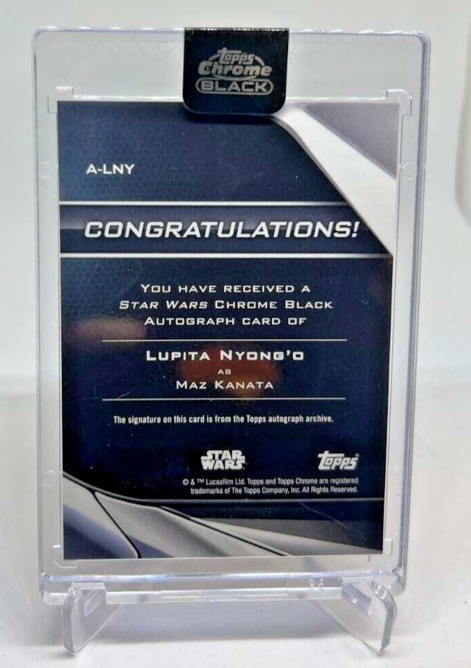 2023 Topps Chrome Black Star Wars LUPITA NYONG'O AS MAZ KANATA Orange