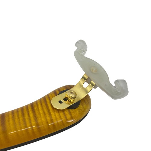 Violin Shoulder Rest for 3/4 4/4 violin with Adjustable height Flame Maple wood - Picture 6 of 8