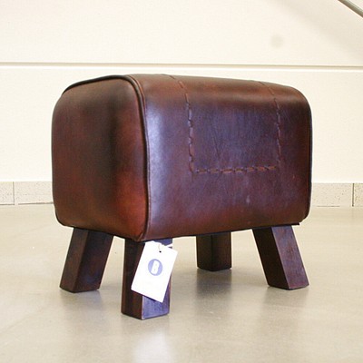 IMPRESSIONEN LIVING Lederhocker Hocker Echtleder braun | eBay