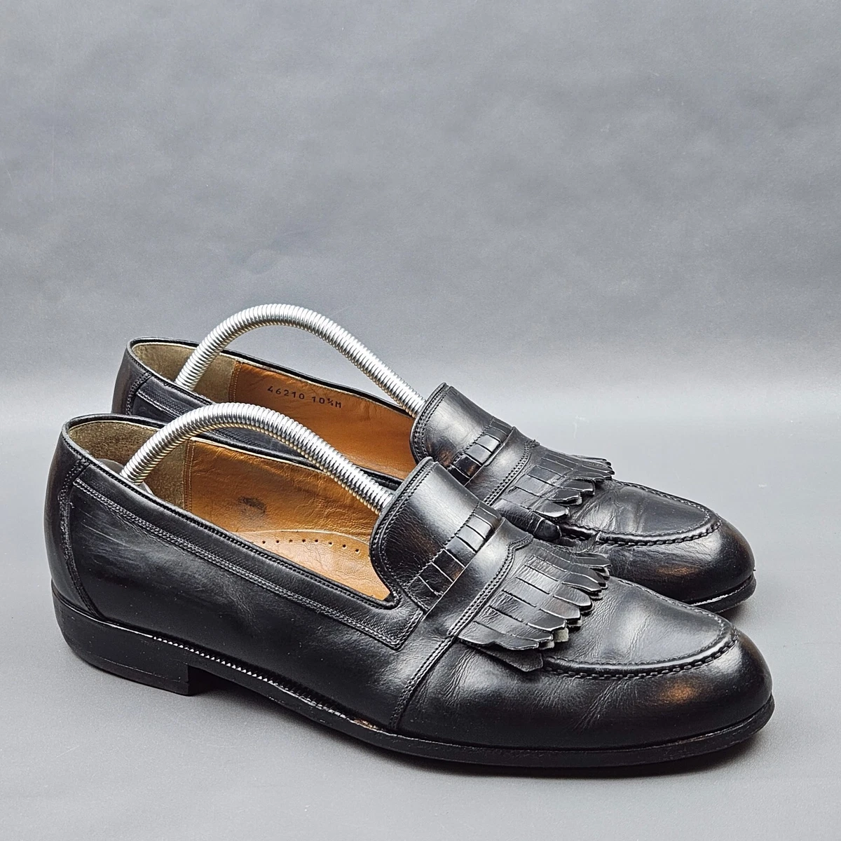 Bruno Magli Penny Loafers Mens Size 10.5M Black Leather Tassel