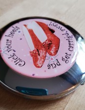 Wizard of Oz Dorothy Ruby Slippers Metal Pocket Mirror