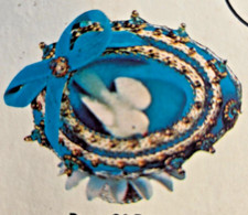 RARE Walco DOVE OF PEACE Easter Egg 6143 Vtg Sequin Bead Christmas Ornament Kit