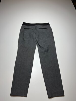 Express Pants Womens Size 0 Gray w/ Black Trim Editor Stretch Skinny Regular Fit
