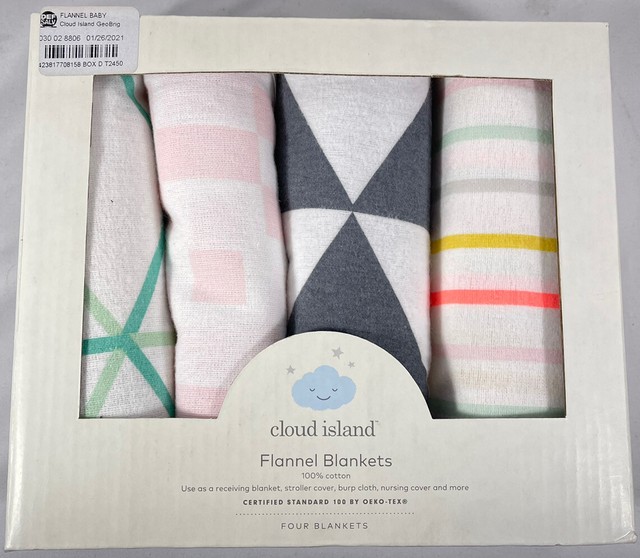Cloud Island Flannel Blankets 4 Count 100 Cotton for sale online eBay