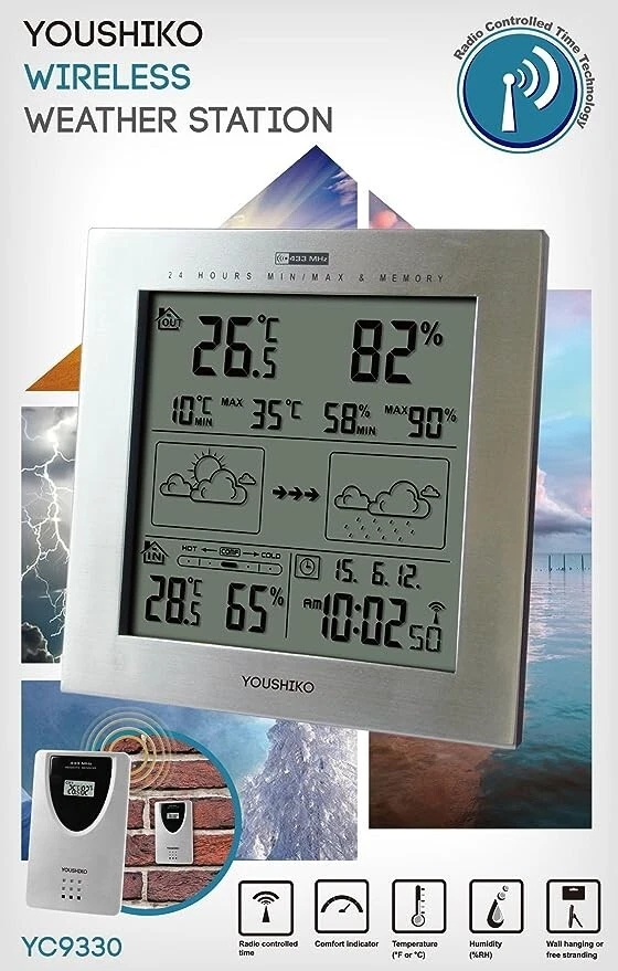 Weather Station with MSF Radio Control Clock ( UK Version ) indoor / outdoor - Image 3 of 4
