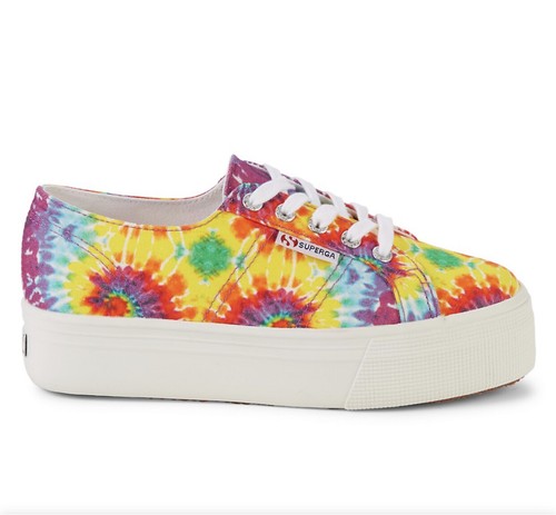 superga platform rainbow