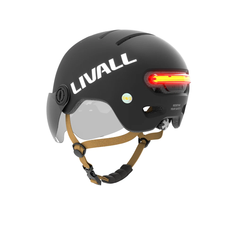 LIVALL L23 Smart Urban Helmet Bicycle Skatboarding SOS Alert Removable Visor - Image 3 of 4