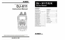 ALINCO DJ-X11 INSTRUCTION MANUAL + DJ-X11T/E/K SERVICE MANUAL - 32LB PAPER