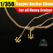 2PCS 1/350 Universal Heavy Cruiser Copper Anchor Chains Detail-up Upgrade Part