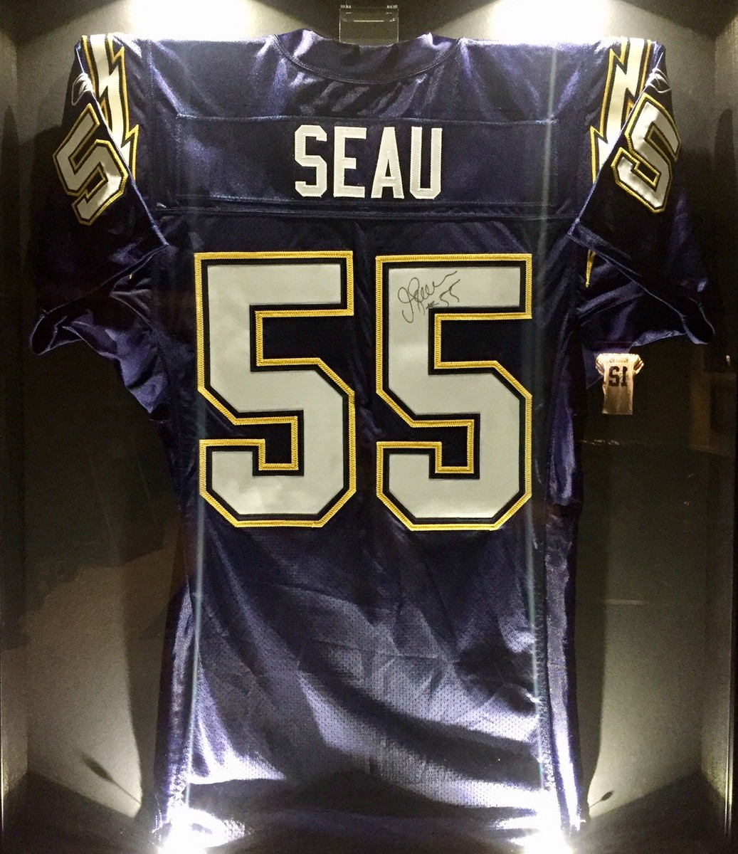 Junior Jr. Seau Team Issued Signed Chargers Pro NFL Game Jersey