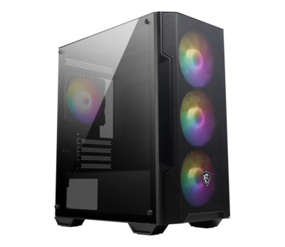 MSI MAG FORGE M100A Computergehäuse Schwarz Micro Tower microATX Mini-ITX Acryl