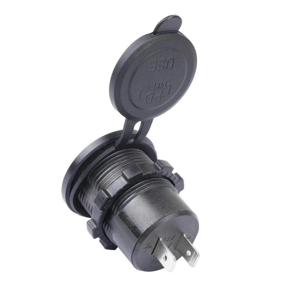 18W QC 3.0 USB + PD Type-C Fast Car Charger Socket Adapter Power Outlet 12V 24V - Image 3 of 4