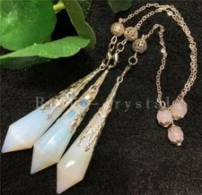 5pcs Wholesale Opal Stone Crystal Pendulum Dowsing Point Divination