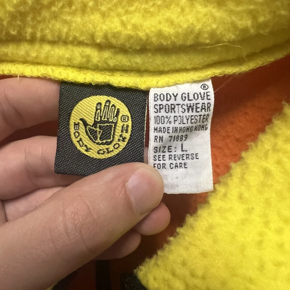 Тело перчатка Vail флисовая куртка мужская L неоновые Colorblock 80-х винтажный Colorado - Изображение 3 из 4