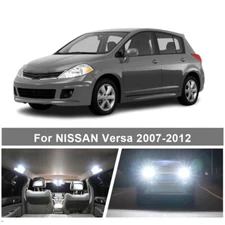LED Light Interior Package Kit + Reverse Backup Bulbs For Nissan Versa 2007-2012