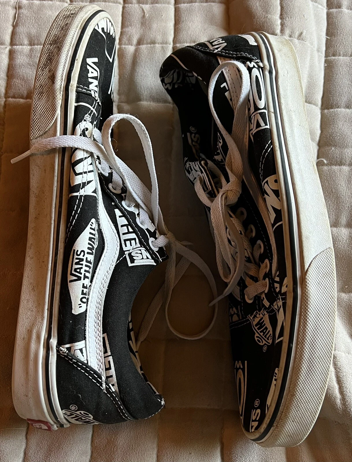 Vans Off the Wall Scarpe Sneakers Uomo Taglia US 10.5 Nero Bianco # 500714