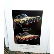 1968 Ford Thunderbird 2 and 4 Door Models Print Ad vintage 60s