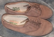 SAS WHISPER Women  s Brown Lace Up Comfort Shoes Size 8 W Oxfords
