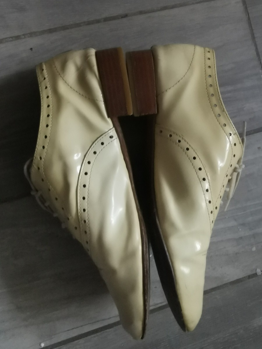 Derbies Repetto Vintage - Cuir Vernis Jaune - Pointure 37,5 - Occasion état Satisfaisant (collection)