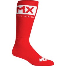 Thor 2025 Youth MX Solid Red White  Motocross Boots Socks Kids Junior ATV Quad