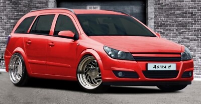 Scheinwerferblenden für Opel Astra H Böser Blick Scheinwerfer ABS eyebrows Set