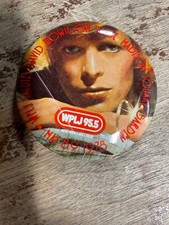 Vintage WPLJ 95.5 NY Radio David Bowie 1978 Pin Madison Square Garden