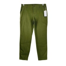 MANGO Men's Dark Green Regular Straight Fit Chino Trousers Size EUR 42 IT 48 W32